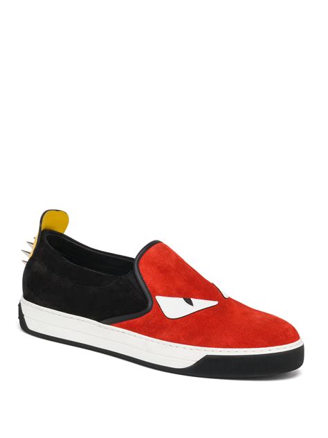 fendi slip on red|Fendi Slip.